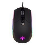 SPYCO Action MO-101, Ergonomische gamemuis, 7200 DPI, RGB light met 6 kleureffecten, Gewicht 123g, 7 Programmeerbare knoppen, Gevlochten draad
