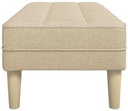 vidaXL Bank met kussen crème 113 x 57 x 39 cm stof