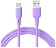 Akyga AK-USB-65 USB-kabel USB-A stekker, USB-C stekker 1 m Violet