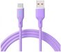 Akyga AK-USB-65 USB-kabel USB-A stekker, USB-C stekker 1 m Violet