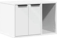 vidaXL Kattenbakkast - 60x40x40 cm - Bewerkt Hout - Wit