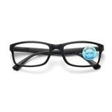 OPULIZE PEP Leesbril voor dames en heren, blauw licht, rechthoekig montuur met niet-verblindende computer- en gamingbril, uv- en overbelastingsbescherming, mat zwart + 2 (1 stuk)