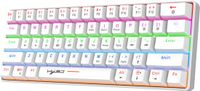 HXSJ V900 - Clavier de jeu filaire - Mécanique - RGB - Blue Switch - 61 Touches - QWERTY - Blanc