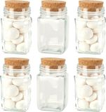 Bellatio Design Bouteilles en verre avec bouchon en liège - set 30x - transparent - verre - 250 ml - loisirs créatifs/DIY - remerciement