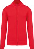 Kariban Heren cardigan met rits K971 - Red - L