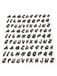 Quattroerre 1240 set letterstickers, tribal zwart