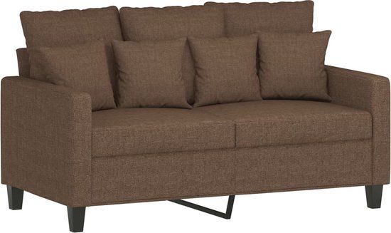 vidaXL Tweezitsbank 120 cm stof bruin