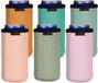 Can cooler - 16oz - Set of 6 - Insulated - Reusable - Non-slip neoprene can holder - Sleeves for beer cans (500 ml - 6 colors)