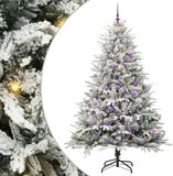 vidaXL Artificial pre-lit kerstboom met ballenset groen 210 cm