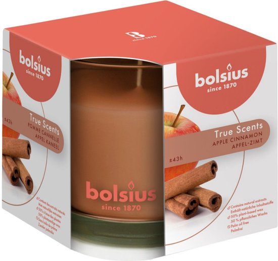 Bolsius Geurkaars True Scents Apple Cinnamon - 9.5 cm