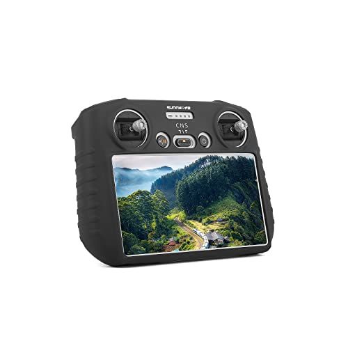MotuTech siliconen beschermhoes voor DJI Mini 3 Pro DJI RC afstandsbediening met display, krasbestendig, zwart