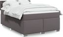 Maison Exclusive - Sommier à lattes de lit avec matelas gris 140x200 cm similicuir