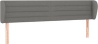 vidaXL Hoofdeind & Voeteind Donkergrijs Polyester/Hout 1830 mm x 230 mm x 780 mm