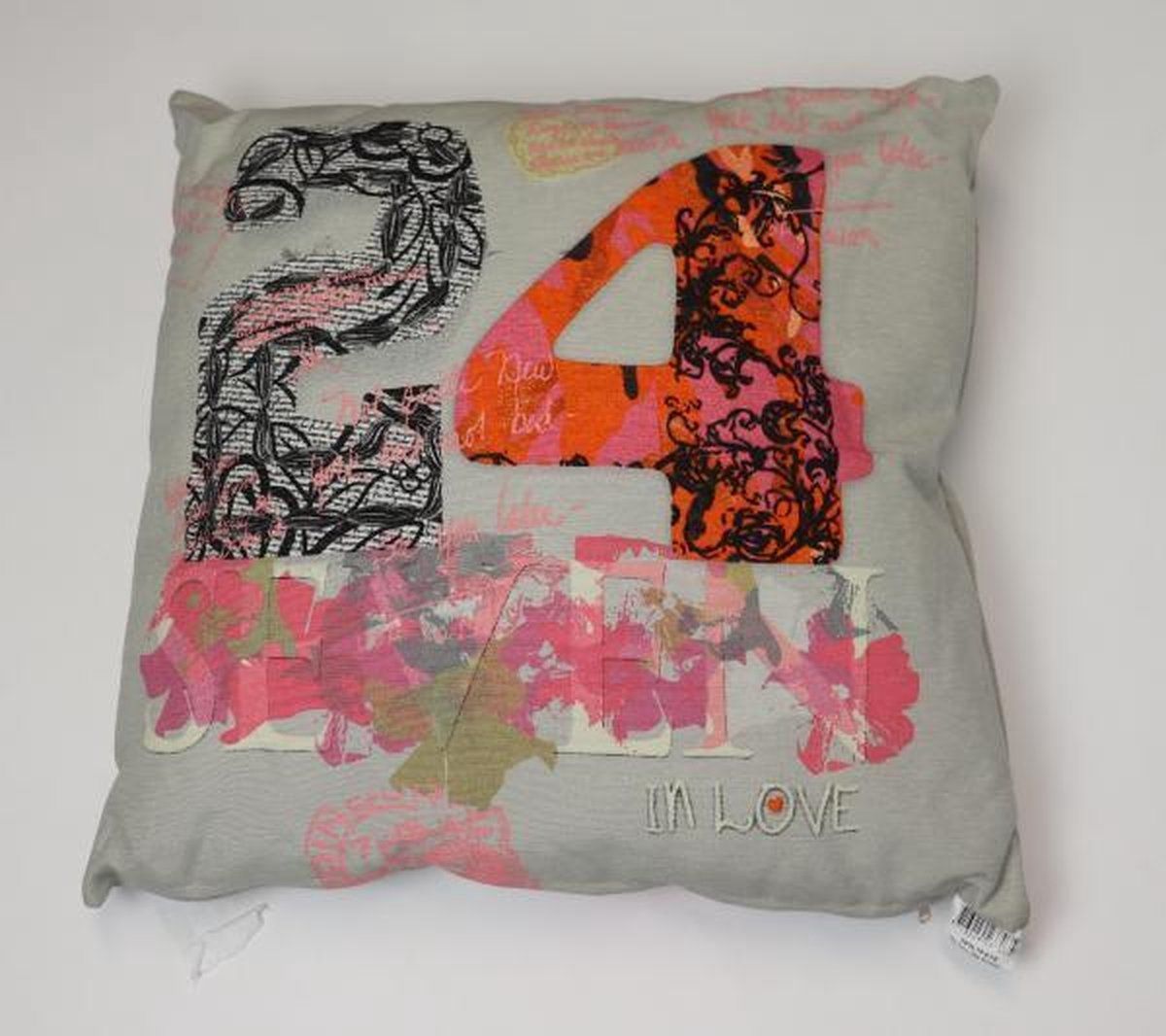 Madison Lidie Grey Sierkussen - 50x50 cm - Katoen - Meerkleurig