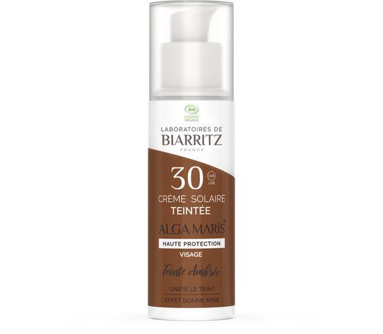 Laboratoires de Biarritz Alga Maris Getinte Gezichtszonnebrand SPF30 Amber 50ml