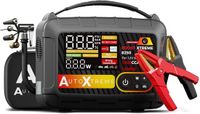AutoXtreme 12V Jumpstarter met Compressor voor Auto – 1920 CCA - Boost Xtreme 8250 – Starthulp met Forcestart, Powerbank & LED-scherm – Incl. Zaklamp & Opbergkoffer