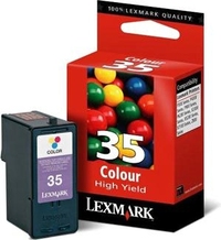 Lexmark Nr. 35XL hoog rendement kleuren inktcartridge cyaan, geel, magenta