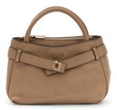 GUESS Ella Logo Mini Satchel Handtas Schoudertas Beige Logo Taupe