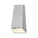 Konstsmide Imola 7911-310 wandlamp HighPowerLED B: 9cm D: 6,5cm H: 17cm / 2x3W / IP44 / Aluminium/zilvergrijs