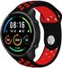 Strap-it Siliconen Smartwatch bandje - Geschikt voor Xiaomi Mi Watch - Zwart/Rood