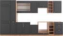 Vicco Fame-Line Complete keukeneenheid – 355 cm, WB Antraciet Antraciet Landhuis/Goud Kraft Eik