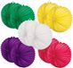 Boland Lampionnen van papier - rond - set van 10x stuks - Dia 22 cm - Versiering - mix van 5 kleuren
