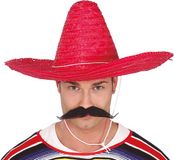 Fiestas Guirca Mexicaanse Sombrero - hoed voor heren - rood