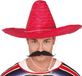 Fiestas Guirca Mexicaanse Sombrero - hoed voor heren - rood