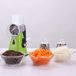 Nevolis Râpe à pommes de terre manuelle rotative mandoline à légumes avec 3 lames interchangeables - Vert