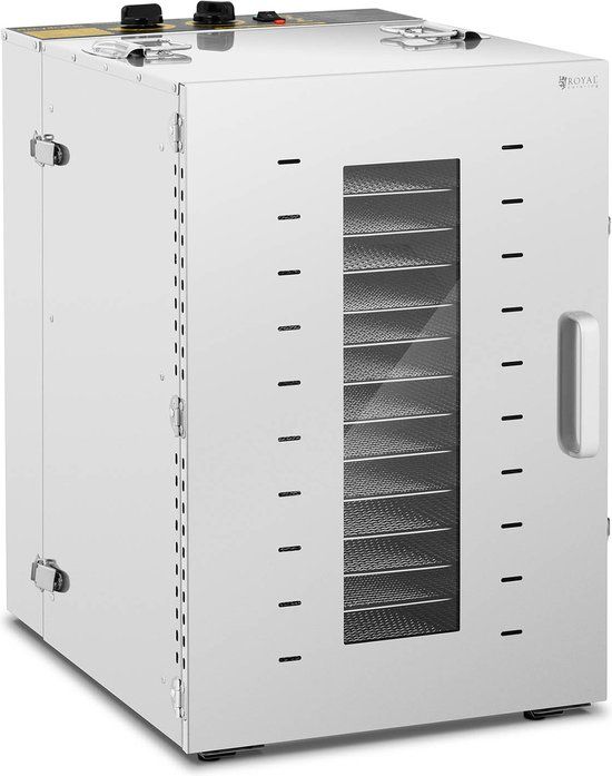 Royal Catering Voedsel Droger - 1500 W - 16 rekken - Zilver