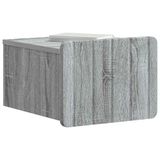 vidaXL Muurbevestigde Nachttafel 2 st Grijs sonoma 33 x 34,5 x 24 cm