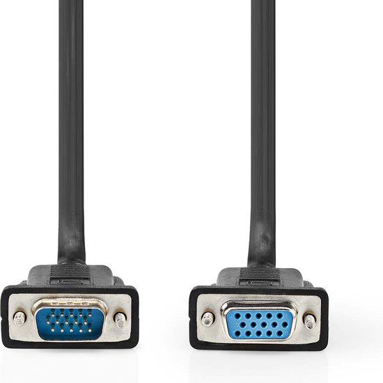 Nedis VGA-Kabel - VGA Male - VGA Female 15p - Zwart - 5.00 m