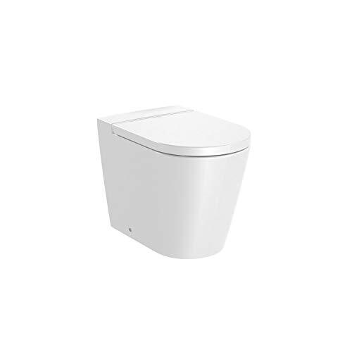 Roca Inspira Round rimless A347526000 toiletbeker, wandmontage, met dubbele uitgang, 37 x 56 x 44 cm, wit