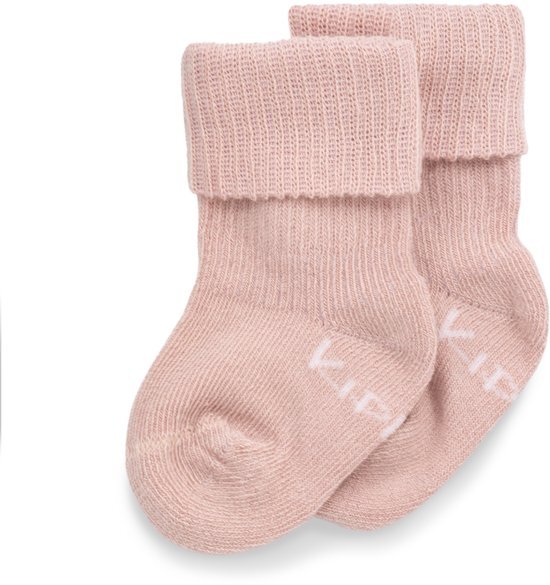 KipKep Blijf-Sokjes prematuur / newborn - Mauve - 1 paar - baby sokjes die niet afzakken - Stay-on-Socks