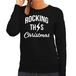 Bellatio Decorations Rocking this Christmas - Foute Kersttrui - sweater - zwart - voor dames - kleding - rockers XXL