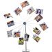 Mollytek Desktop Foto Houder met Clips Ansichtkaart Gift Card Picture Display Stand Decor Foto Boom Stand voor Tafel Display Sky Wheel Romantisch Ontwerp met Plated Wire en 14 Foto Metalen Clips