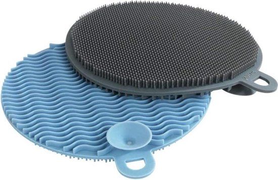 Esponjas Wenko Spons 12 Cm Siliconen Blauw/grijs 2 Stuks