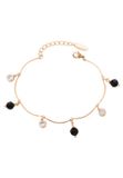 Gaya Leo E-Commerce Ltd. Gaya Bracelet 14 Karaat Rose Gold Black Koper 16 cm
