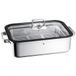 WMF Vitalis Stoom- en braadpan, 6,5L, Glazen deksel, Ovenvast tot 180°, Hoogwaardig Cromargan® 18/10 roestvrij staal, Alle Warmtebronnen incl. Inductie