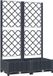 vidaXL Plantenbak met Trellis Blauwgrijs 80x40x121,5 cm PP