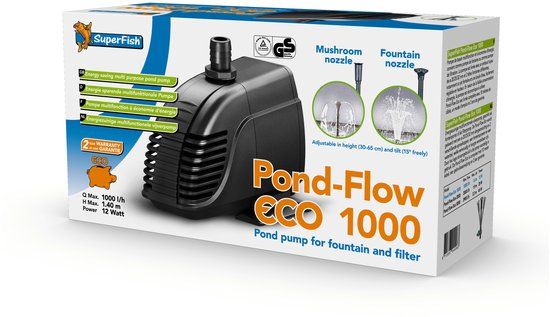 SuperFish Pond-Flow Eco 1000 - 1000L/h - Vijverpomp