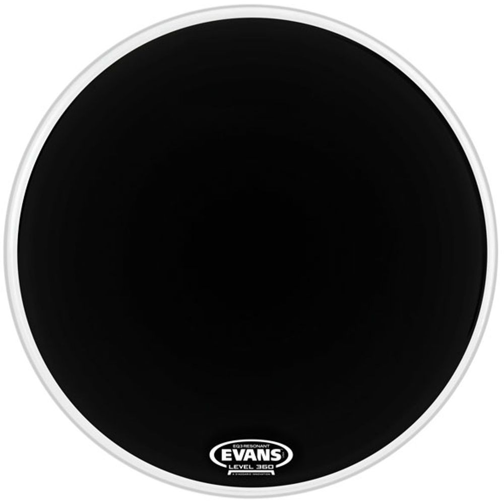 Evans EQ3 Resonant zwart, BD16RB-NP, basDrum Reso, bas Hoop