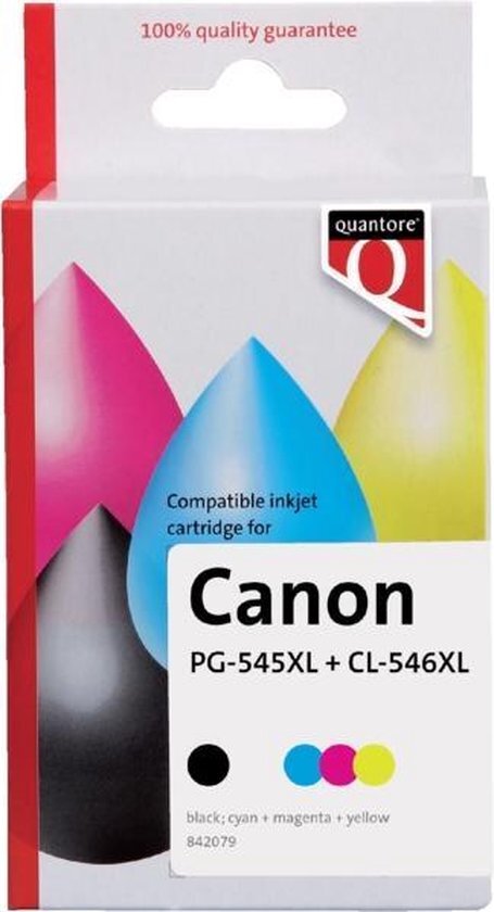 Quantore Inktcartridge Canon PG-545XL CL-546XL zwart kleur