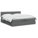 vidaXL Ottoman bed met matras Donkergrijs 200 x 200 cm Stof