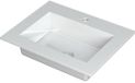 Wastafel INK Kraft Wastafel Enkele Bak 1 Kraangat - 600x450x10 mm - Glans Wit