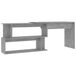 Bureau d'angle 200x50x76 cm bois traité gris béton