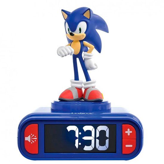 Lexibook Sonic Nachtlampje Wekker met geluiden