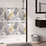 Ambiance Sticker Privacy raamfolie - CHIC PALMBLADEREN - Stickers voor ramen en douchedeuren - 40x200cm
