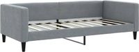 vidaXL Slaapbank Stof Lichtgrijs 90x190 cm