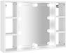 vidaXL Spiegelkast met LED-verlichting 76x15x55 cm wit